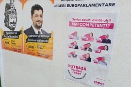 Румъния - избори - плакати - местните избори - избори за Европейски парламент