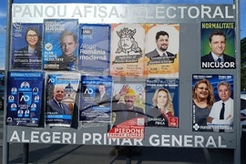Румъния - избори - плакати - местните избори - избори за Европейски парламент