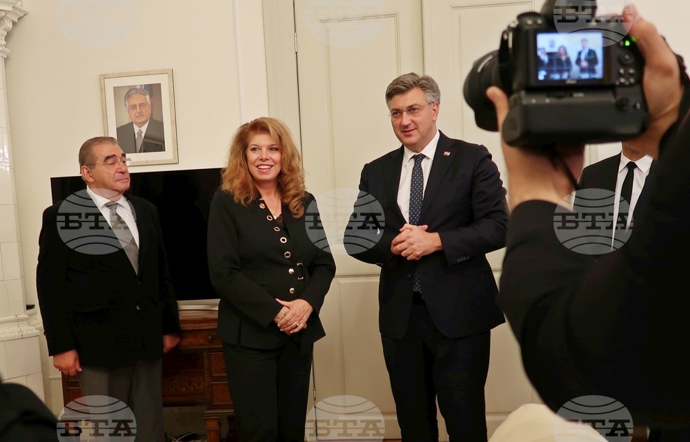 Vice President Iotova Confers with Croatian President Milanovic, PM Plenkovic in Zagreb