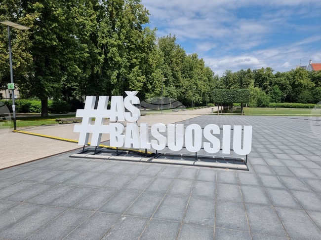 Литва - Вилнюс - евроизбори - агитация за гласуване