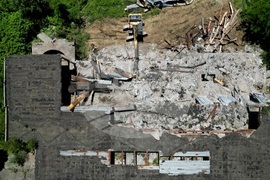 Горна баня - детска болница - разчистване на терена