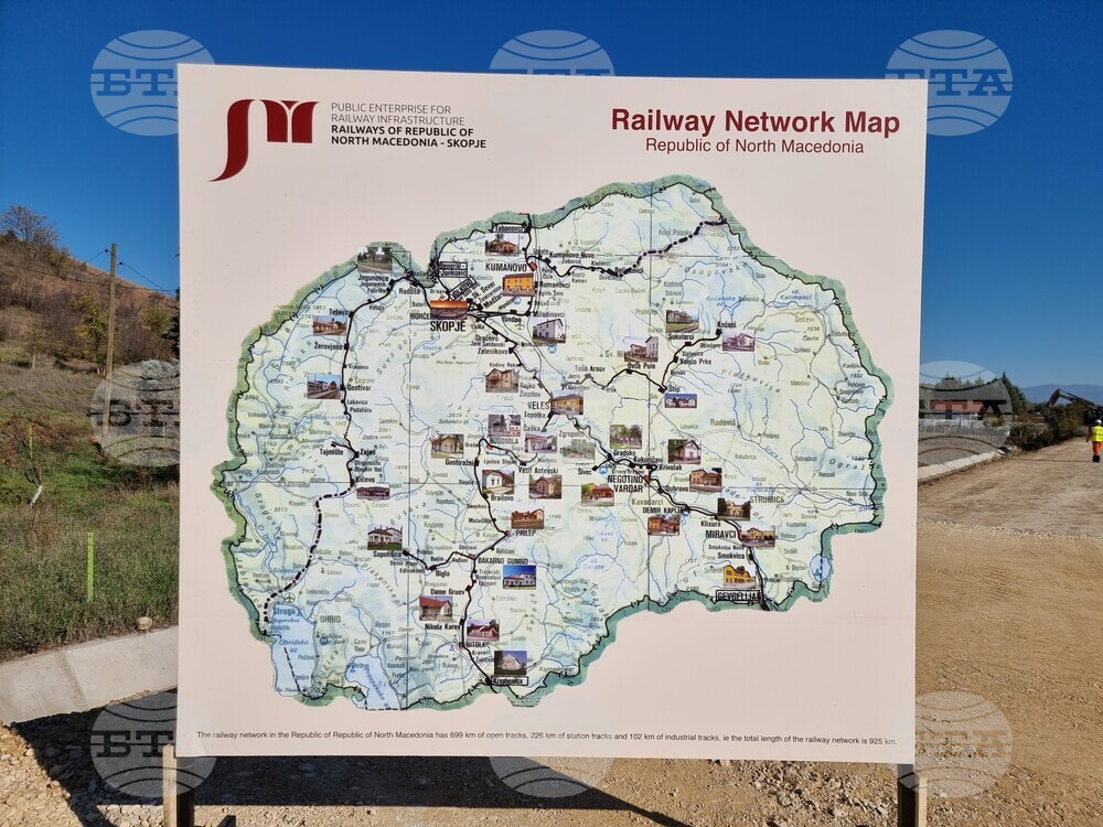 Северна Македония - железопътен Коридор 8 - строителство - начало