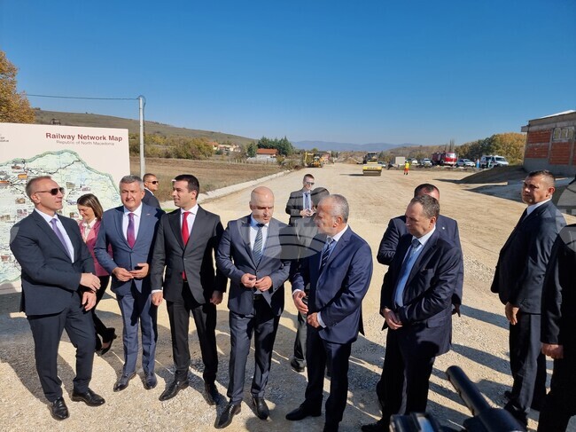 Северна Македония - железопътен Коридор 8 - строителство - начало