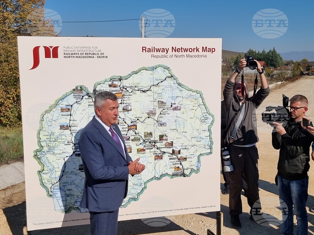 Северна Македония - железопътен Коридор 8 - строителство - начало