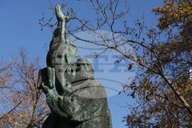 БАН - паметник на Паисий Хилендарски - цветя