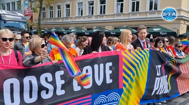 Прайдът на Литва премина през центъра на Вилнюс в навечерието на евроизборите