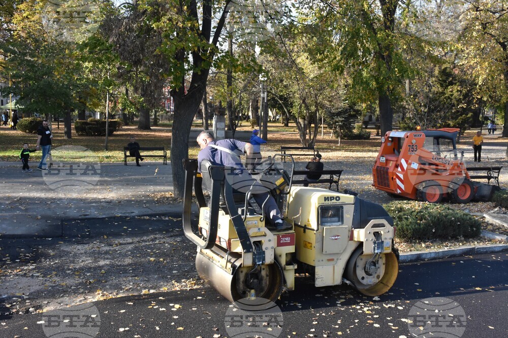 Видин - полагане на асфалт
