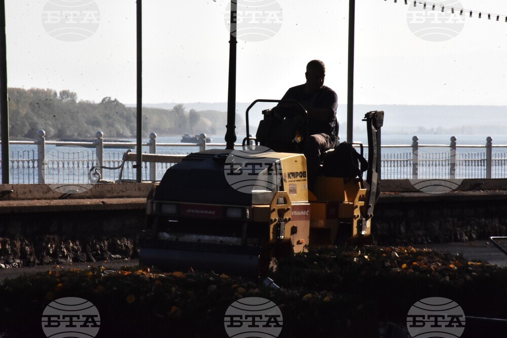 Видин - полагане на асфалт