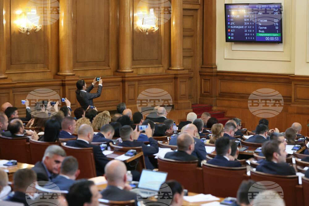 Парламент - заседание - гласуване - Решение за оказване на военна и военно-техническа подкрепа на Украйна и за укрепване на отбранителните способности на България