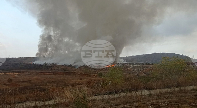 Стара Загора - пожар - сметище