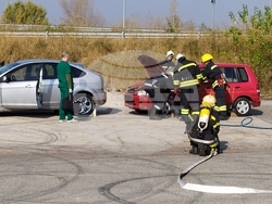 Снимка: Областна администрация – Видин - Единната спасителна система във Видин демонстрираха организация за реагиране при пътнотранспортно произшествие