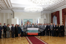 Румен Радев - Българска антарктическа експедиция - флаг