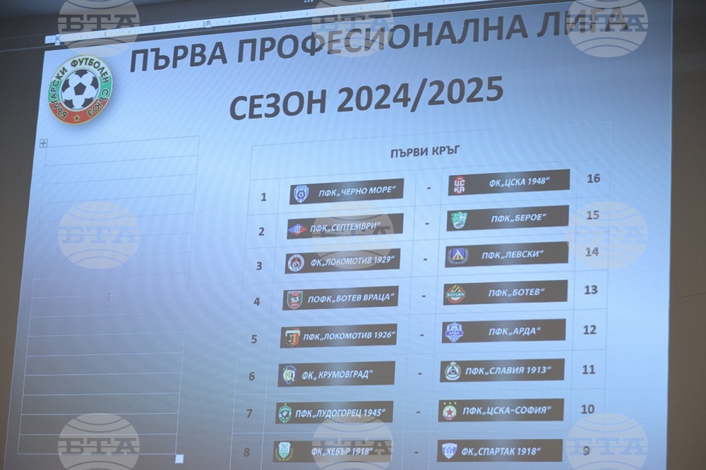 Пълна програма за първите 15 кръга от сезон 2024/25 в Първа лига