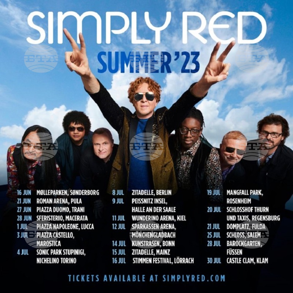 Британската група Simply Red ще свири в Пула Арена в Хърватия на 21 юни 2023 г.