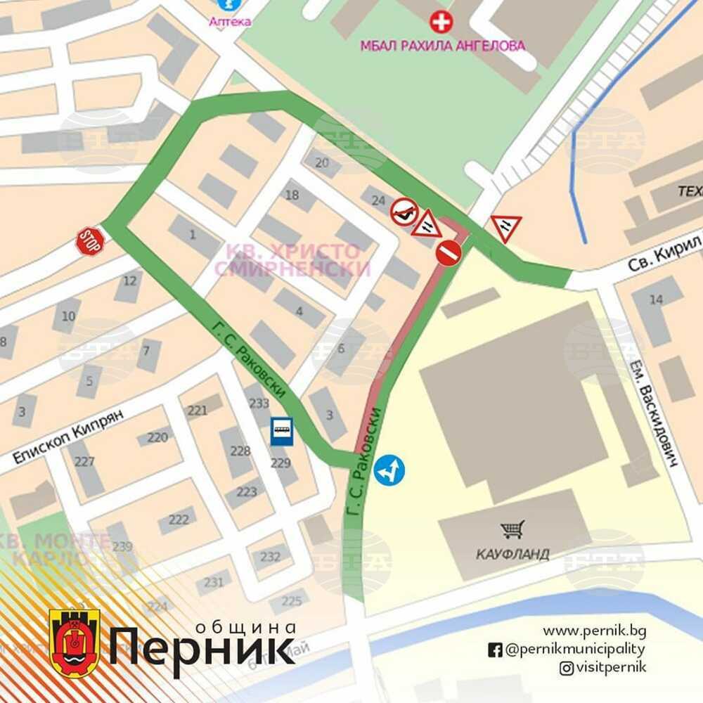 В Перник започна изграждането на кръгово кръстовище „Шахтьор“