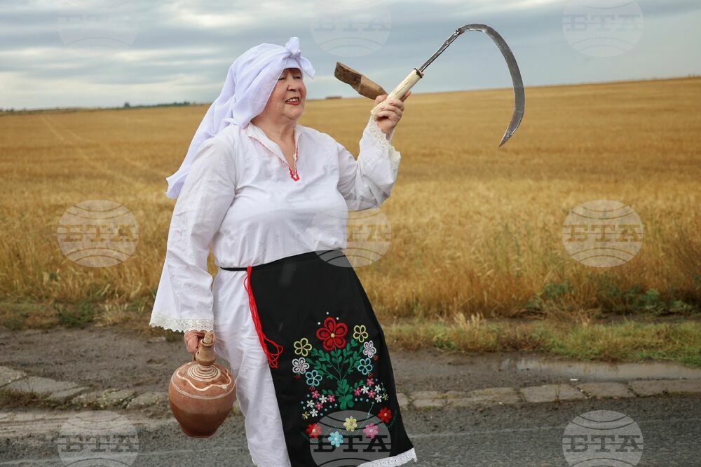 Село Пирне - жътвена кампания - откриване