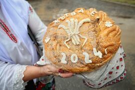Село Пирне - жътвена кампания - откриване