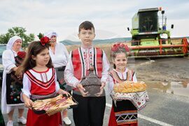 Село Пирне - жътвена кампания - откриване