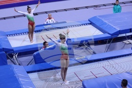 Световно първенство по скокове на батут - квалификация - жени - Христина Пенева - Мариела Пенева