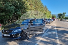 Монтана - местност Чапраза - проход Петрохан - протестиращи