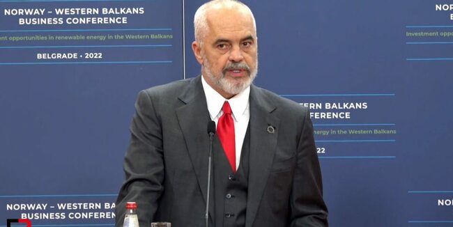 АТА: Албанският премиер Еди Рама призова за регионален план и инвестиционна пътна карта в енергетиката