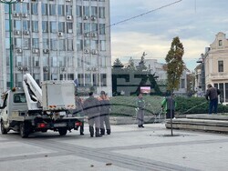 Започна поставянето на коледната украса във Видин