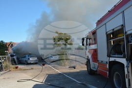 Хасково - автосервиз - пожар