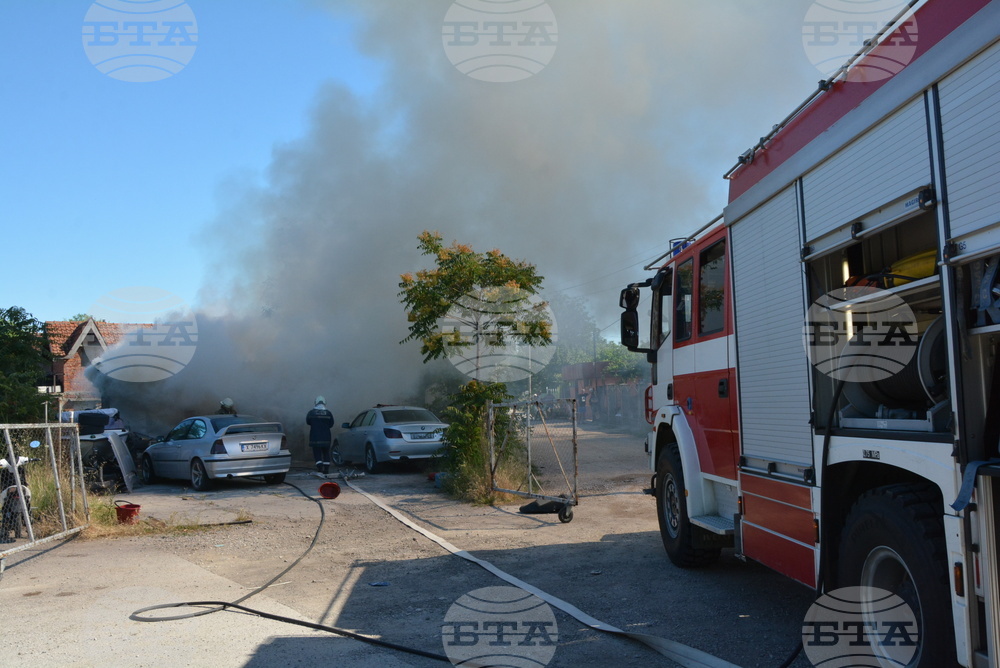 Хасково - автосервиз - пожар