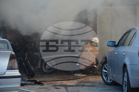 Хасково - автосервиз - пожар