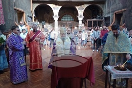 Велико Търново - икона с мощи на свети Никифор Прокажения - посрещане