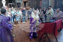 Велико Търново - икона с мощи на свети Никифор Прокажения - посрещане