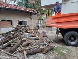 Снимка: Община Благоевград - Община Благоевград дарява дървесина, придобита от почистването на коритото на р. Благоевградска Бистрица, на социално слаби жители