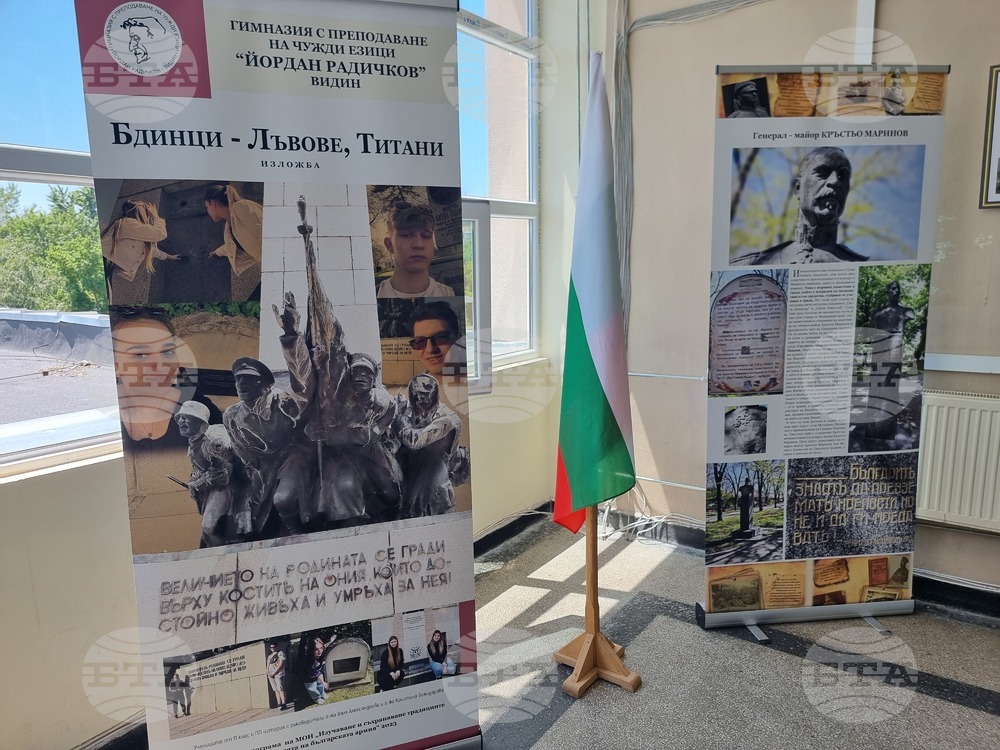 Видин - ученици - изложба „Бдинци - лъвове, титани“ - представяне