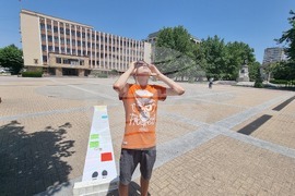 Хасково - астрономи - измерване на човешки ръст