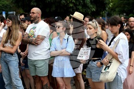 Съдебна палата - протест срещу „патриархалното насилие и тормоз“