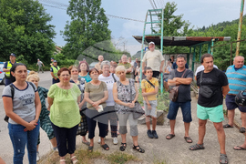 Село Бързия - преминаване на тирове през прохода Петрохан - протест