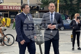 Калин Стоянов - Николай Крушарски - проверка - обезопасяване на участъци по централни софийски булеварди