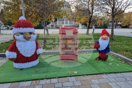 Плевен - празнична украса - коледни светлини