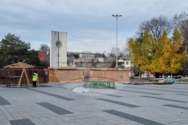 Плевен - празнична украса - коледни светлини