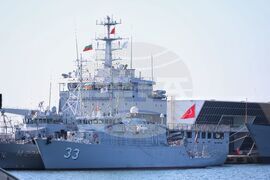 Бургас - Противоминна военноморска група - кораби - посрещане