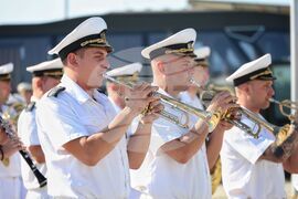 Бургас - Противоминна военноморска група - кораби - посрещане