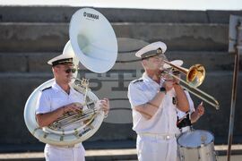 Бургас - Противоминна военноморска група - кораби - посрещане