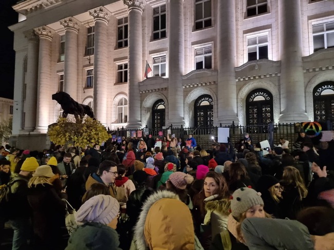 Protest in Sofia against Gender-Based Violence