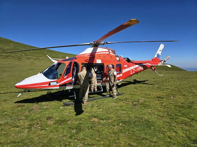 България Хели Мед Сървиз HEMS Bulgaria с първа планинска акция