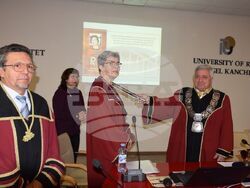 церемония за удостояването на д-р Йохана ван Бруген с почетното звание „Доктор Хонорис Кауза на Русенския университет „Ангел Кънчев”