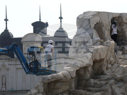 Храм-паметник "Св. Александър Невски" - "Рилският пустинник" - сцена - декори - монтажни дейности