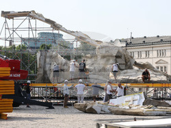 Храм-паметник "Св. Александър Невски" - "Рилският пустинник" - сцена - декори - монтажни дейности