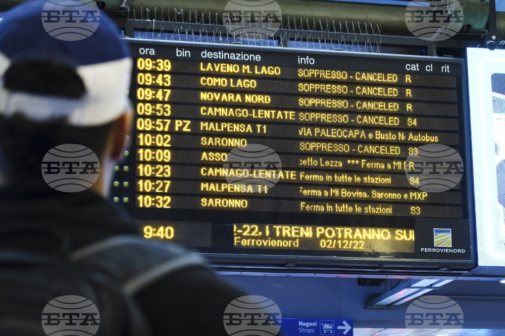 Foreign Ministry in Sofia Warns of Possible Travel Disruptions amid Rail Strike in Italy Oct. 21