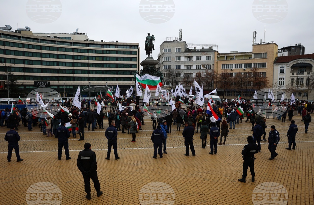 Protest against Euro's Introduction in Bulgaria Held in Sofia