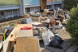 Русе - училище - пожар - разчистване